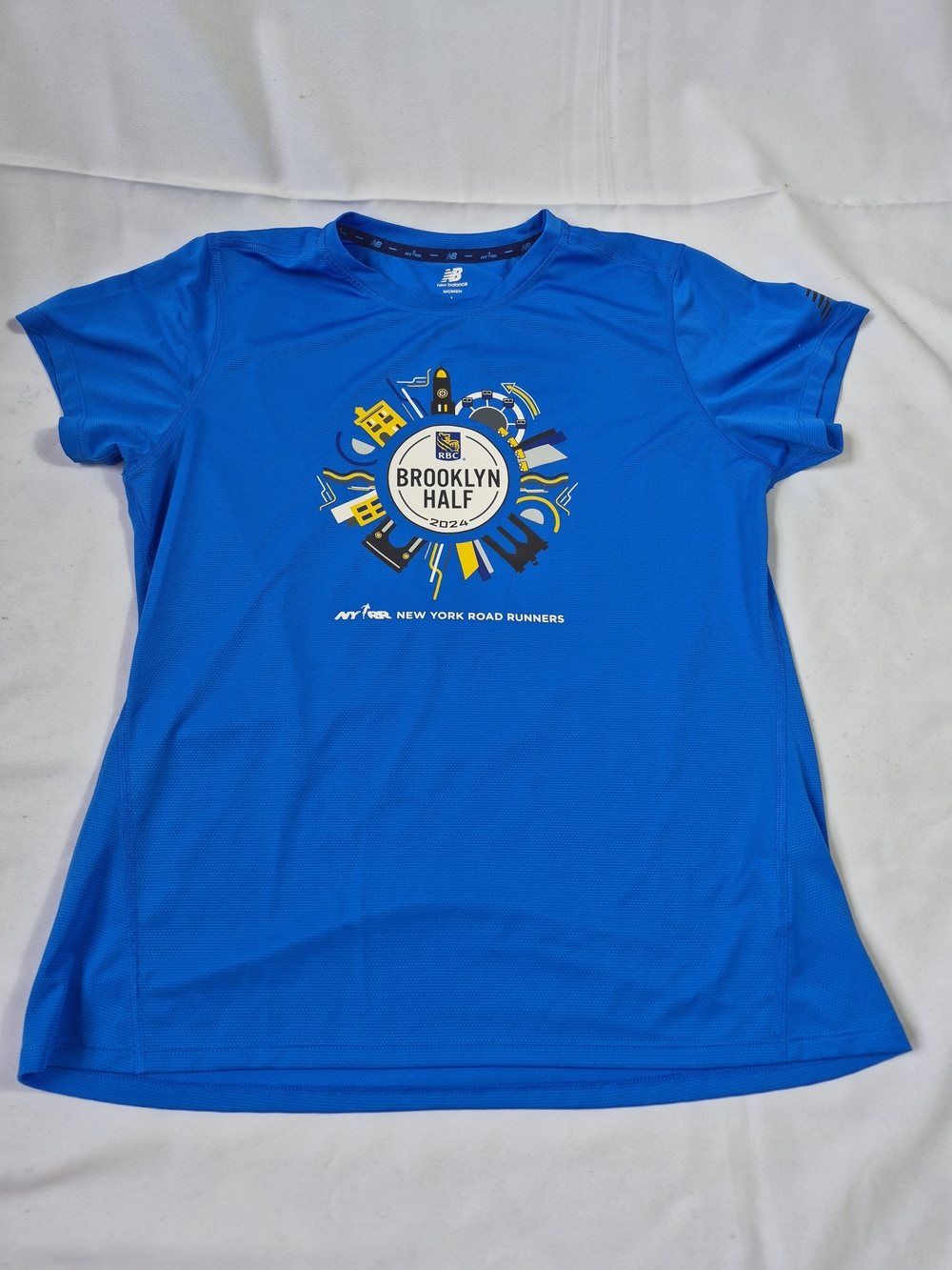 New Balance Brooklyn Half 2024 Blue Women's Running Tee Size L
